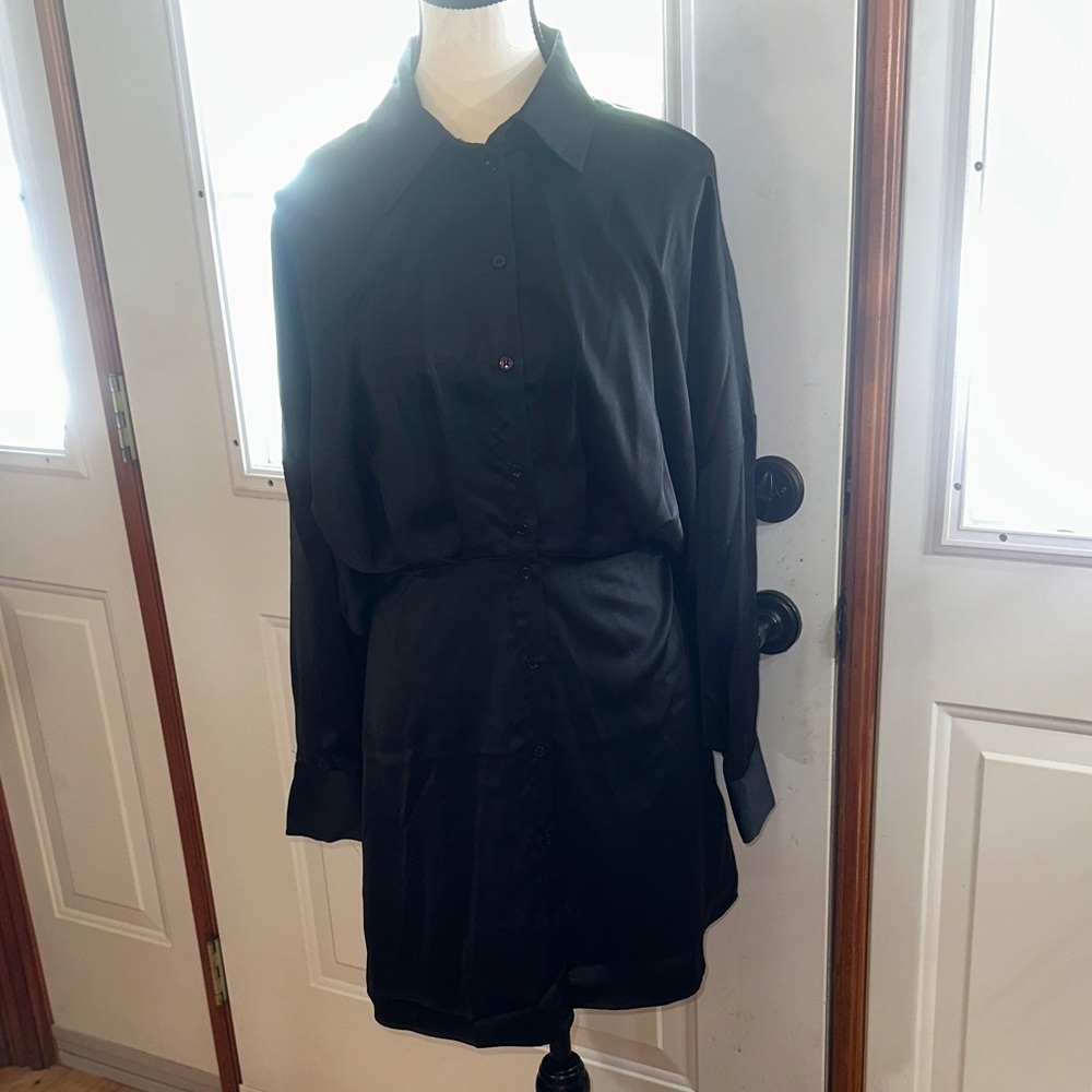 H&M Elegant Black Women's Shirt Dress